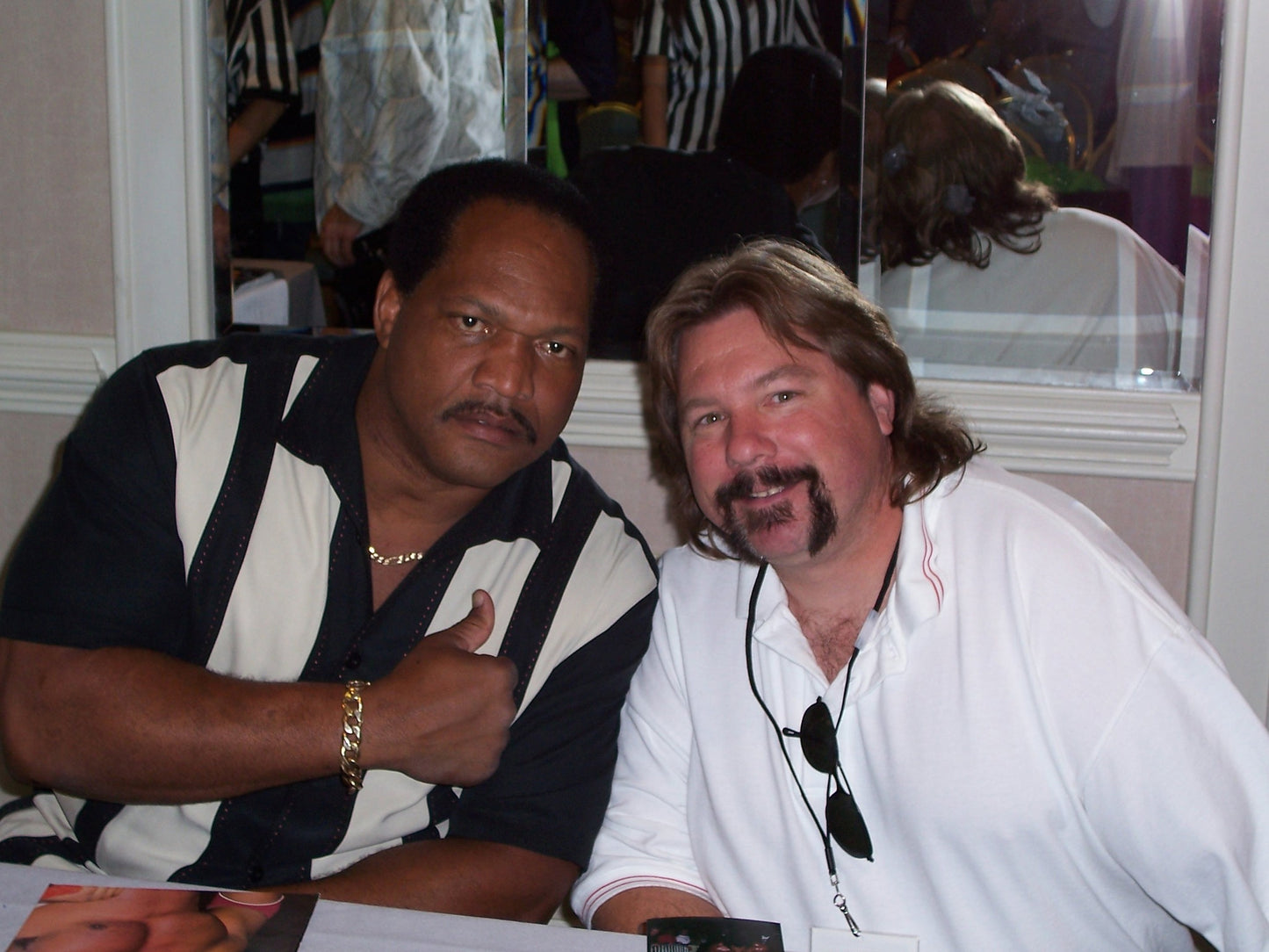 TC5 Amed Johnson Ron Simmons Autographed Vintage Wrestling Magazine w/COA