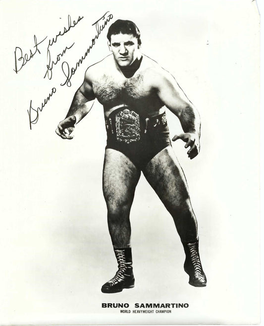 BRS1 Original Living Legend Bruno Sammartino 1960's Promo w/ Facsimile Autograph
