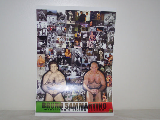 BS1 Bruno Sammartino (Deceased ) signed EXTREMELY RARE collage w/COA