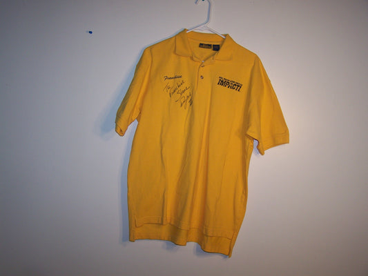 A204 The Franchise Shane Douglas Autographed Ring Worn Impact Polo Shirt w/ COA