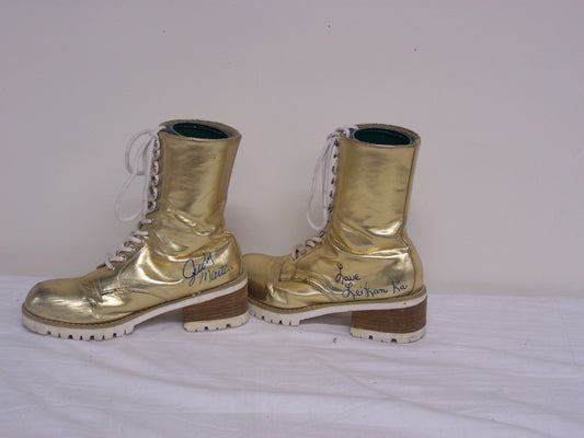 GG2 Glamour Girls Lei Lani Kai , Judy Martin Autographed Wrestling boots w/COA