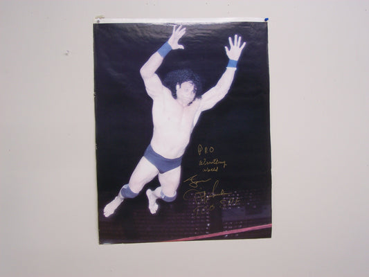 SS2 Original 1984 WWF Superfly Jimmy Snuka ( Deceased ) Autographed Poster w/COA