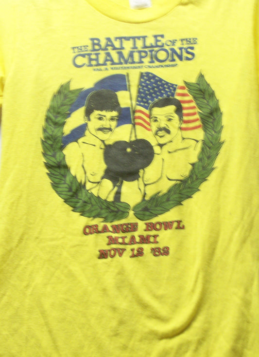 BAT41 WBA Junior Heavyweight Championship 11-12-82 Original Vintage Tee Shirt Size Small