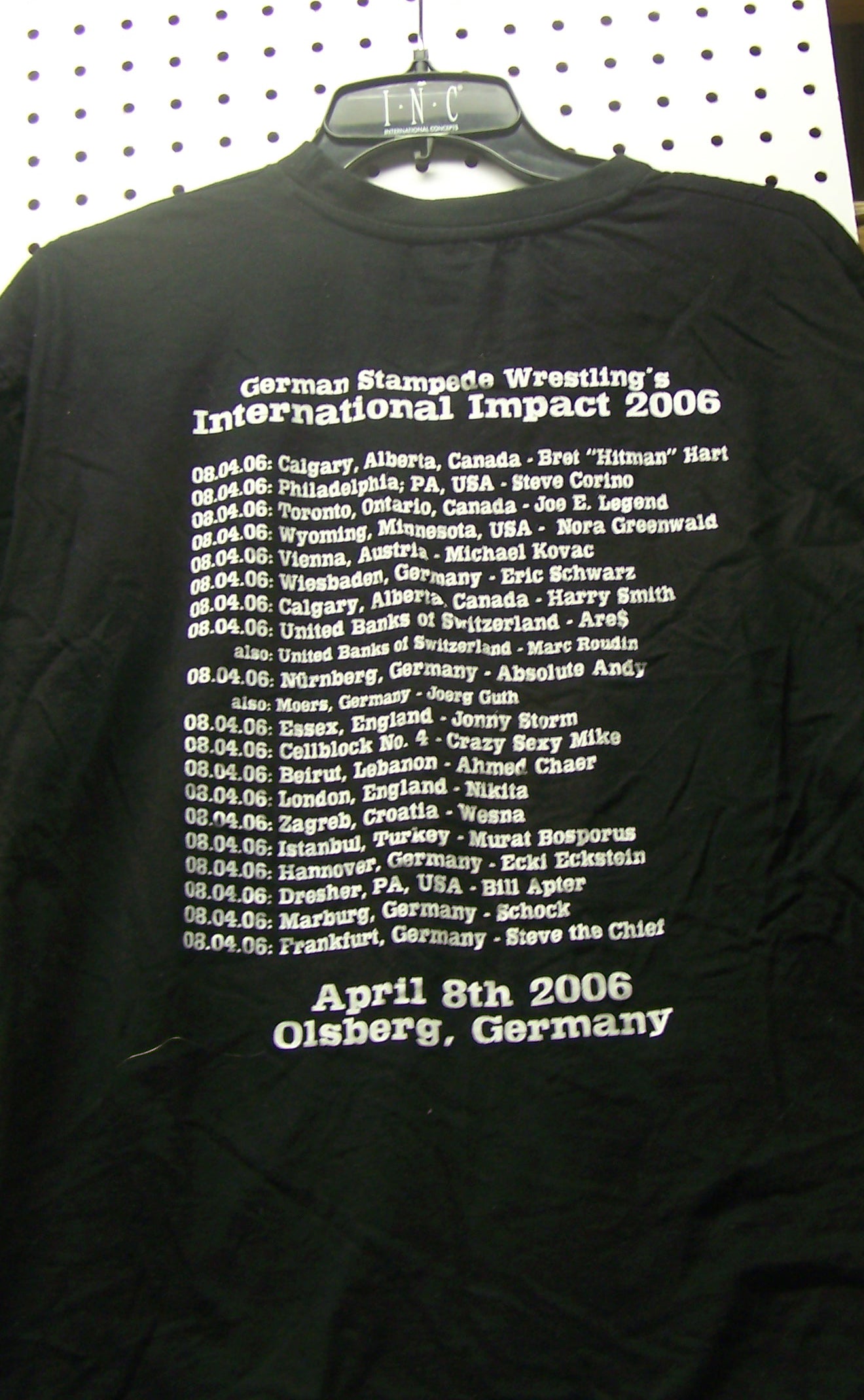 BAT74 INTERNATIONAL IMPACT German Stampede 2006 Vintage Tee Shirt