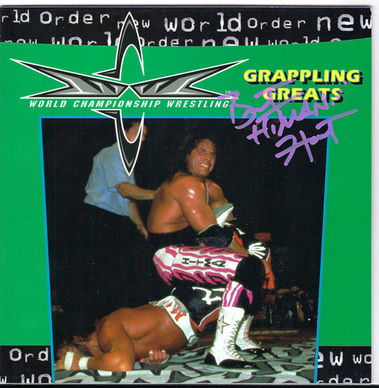 BD104 Bret the Hitman Hart Autographed VERY RARE Vintage Wrestling Magazine w/COA