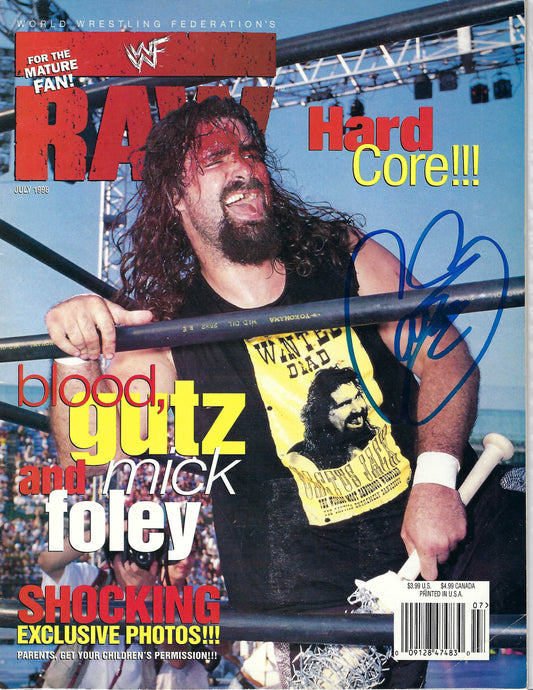 BD140 Cactus Jack Autographed VERY RARE Vintage Wrestling Magazine w/COA