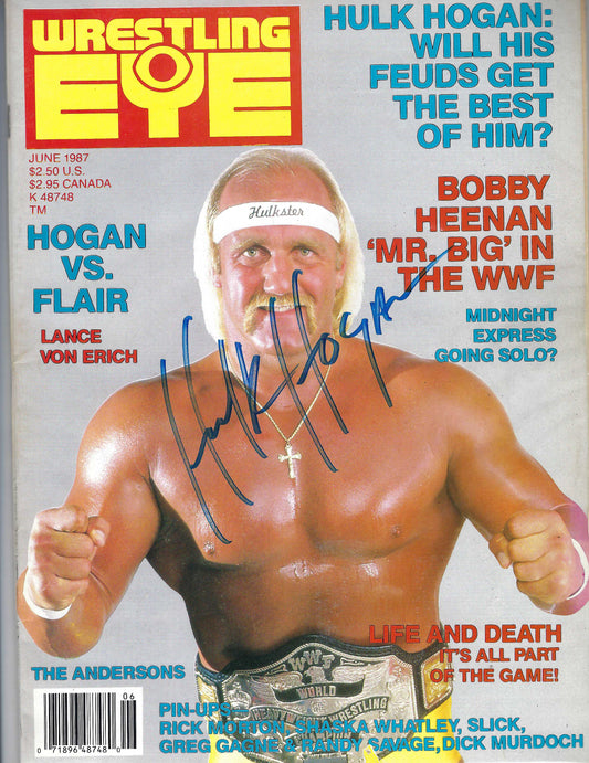 BD146 Hulk Hogan Autographed VERY RARE Vintage Wrestling Magazine w/COA