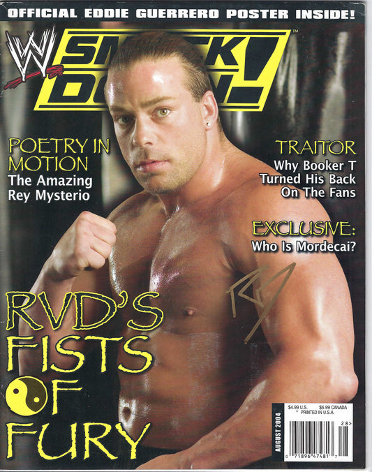 BD186 Rob Van Dam Autographed VERY RARE Vintage Wrestling Magazine w/COA