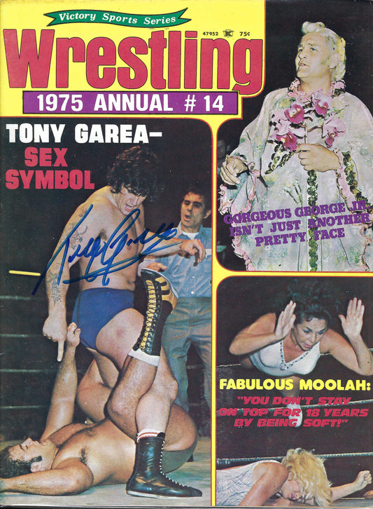 BD197 Tony Garea Autographed VERY RARE Vintage Wrestling Magazine w/COA