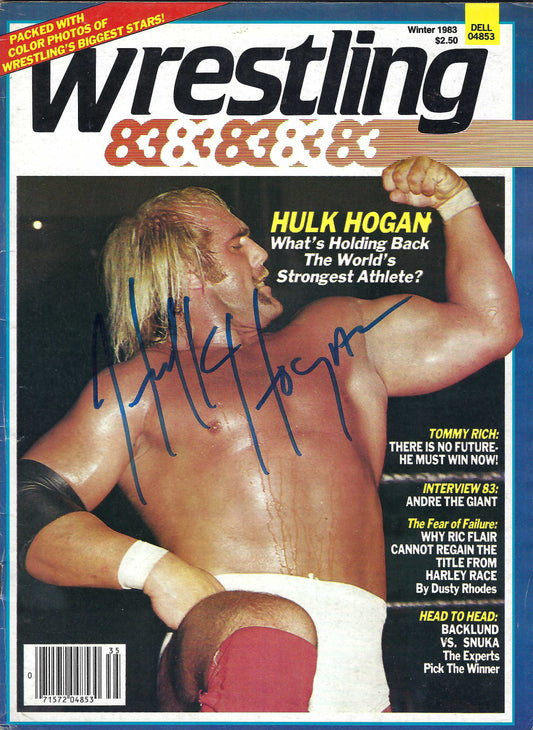 BD248 Hulk Hogan Autographed Vintage Wrestling Magazine w/COA