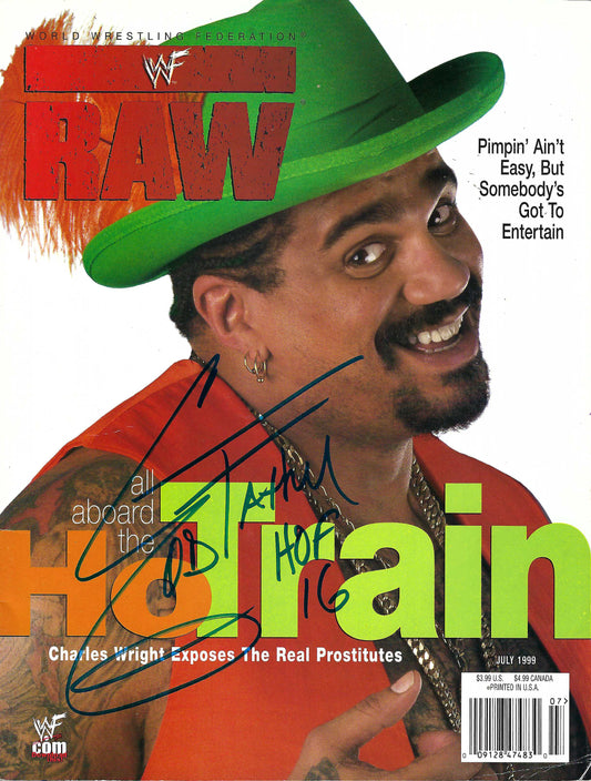 BD290 The Godfather Ivory Ryan Shamrock Autographed Vintage Wrestling Magazine w/COA