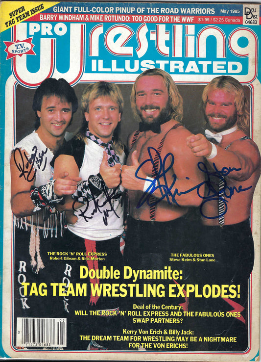 BD64 Rock and Roll Express Fabulous Ones Autographed Vintage Wrestling Magazine w/COA