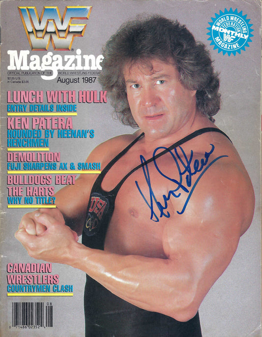BD74 Ken Patera Autographed Vintage Wrestling Magazine w/COA