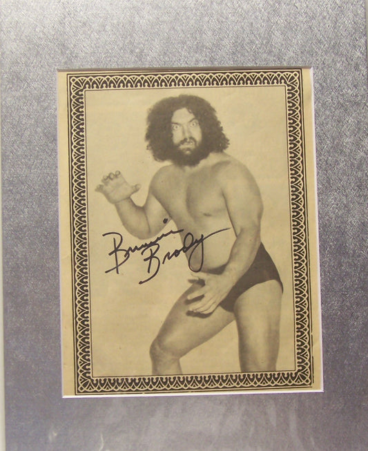 BB1 Bruiser Brody (Deceased ) Autographed Magazine Page w/COA