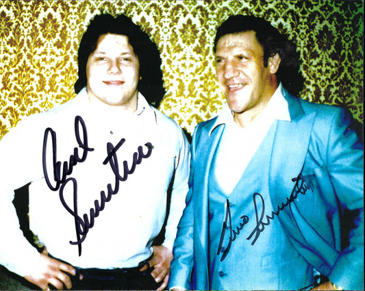 BDS The Living Legend Bruno Sammartino ( Deceased ) David Sammartino Autographed Wrestling Photo w/COA