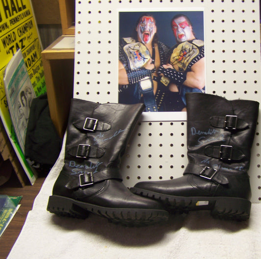 C3 Demotion Autographed wrestling boots w/COA