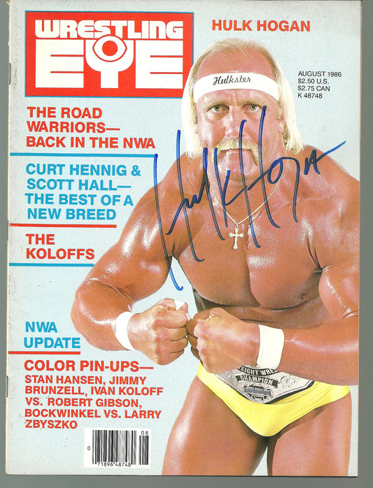 HH10 The Immortal Hulk Hogan signed Vintage Wrestling Magazine w/ COA