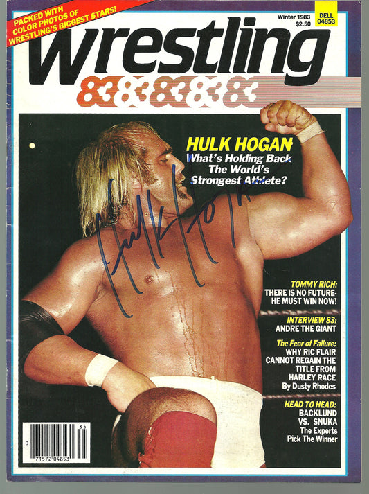 HH17 Hulk Hogan Autographed Wrestling Magazine w/COA