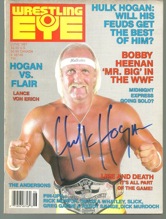 HH8 The Immortal Hulk Hogan signed Vintage Wrestling Magazine w/ COA