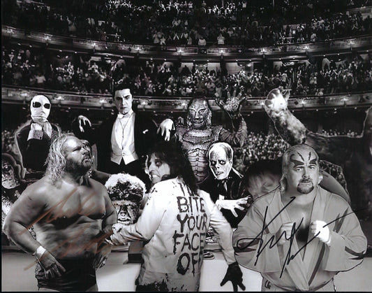 M3151 The Task Master Kevin Sullivan Andrew Anderson Autographed Wrestling Photo w/COA