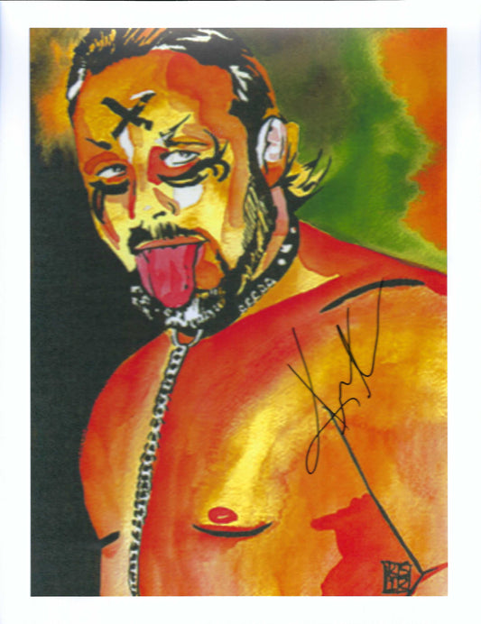 M3160 The Task Master Kevin Sullivan Autographed Wrestling Photo w/COA