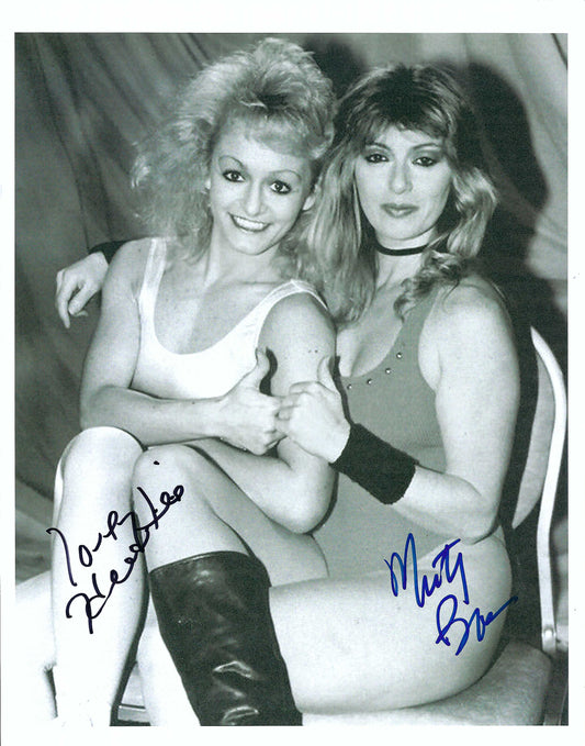 MBS13 Americas Sweetheart Misty Blue Simmes Heidi Lee Morgan Autographed VERY RARE Vintage Wrestling Photo w/COA