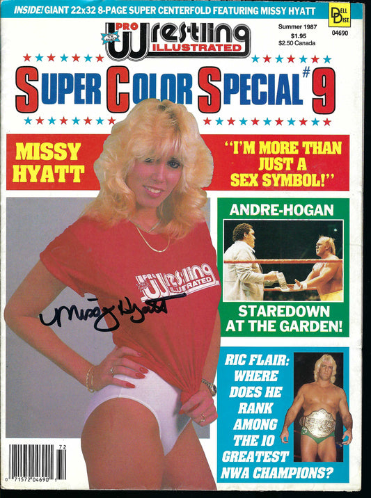 MHM1 Missy Hyatt Autographed HISTORIC Super Color Special VERY SEXY Poster Special #9 w/COA Bret Hart Lex Luger Jimmy Hart Ric Flair
