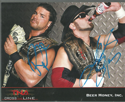 TNA1 Beer Money Bobby Roode and James Storm Autographed TNA Promo w/COA