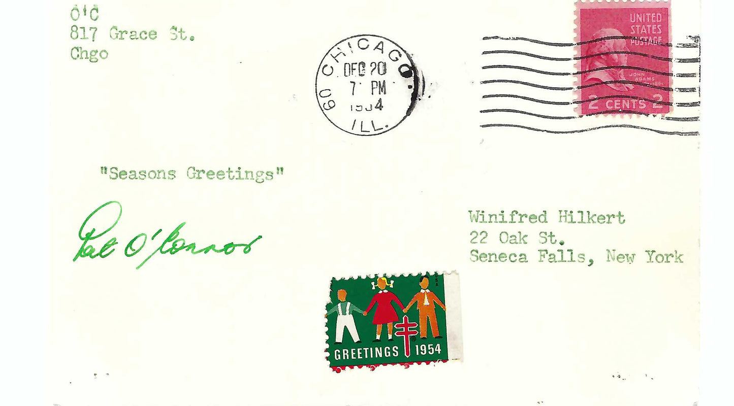 POC1 Pat O'Connor Autographed Post Card w/COA