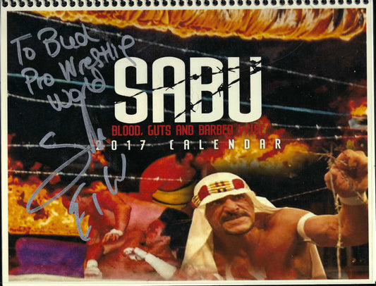 SB1 Sabu Autographed 2017 Calendar w/COA