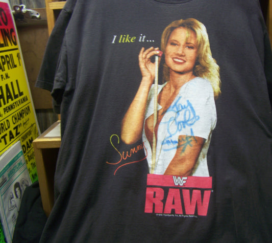 C27 Sunny Autographed Original WWF Tee Shirt w/COA