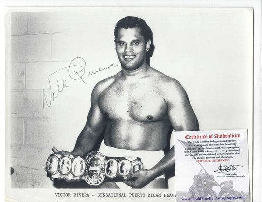 VR1 Original Victor Rivera ( Deceased ) Autographed 8x10 Wrestling photo w/COA