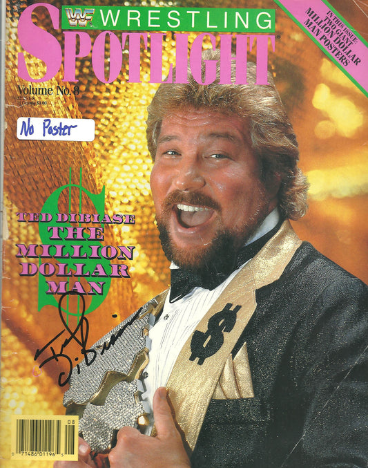 AM09B Ted Dibiase signed WWF Spotlight Program w/COA