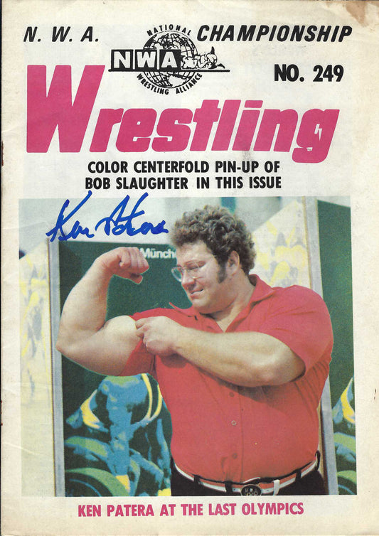 AM10 Ken Patera Sgt. Slaughter signed vintage wrestling Program w/COA