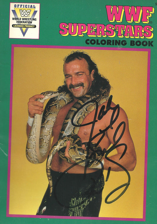 AM13 Jake "the Snake Roberts signed Wrestling Magazine w/COA