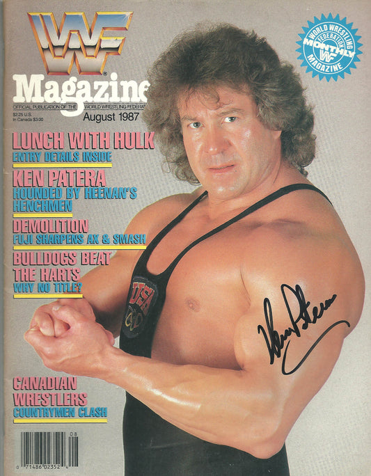 AM15 Ken Patera signed WWF Magazine w/COA