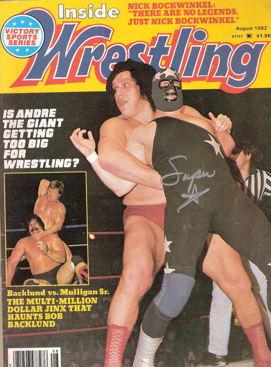 AM114 Masked Superstar Autographed Wrestling Magazine w/COA