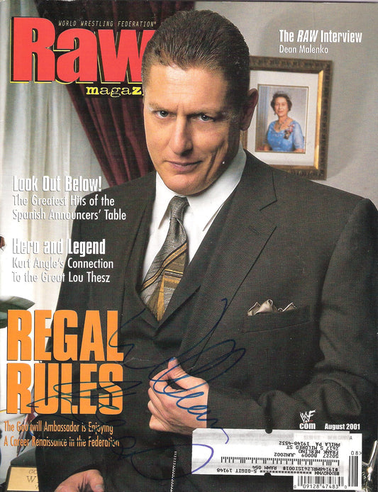AM137 William Regal Autographed WWF Wrestling Magazine w/COA