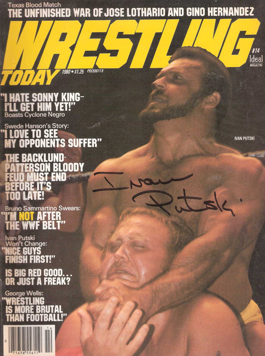 AM226 Polish Power Ivan Putski Autographed vintage Wrestling Magazine w/COA