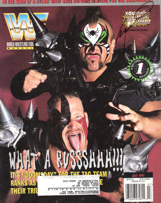 AM267 Road Warrior Animal ( Deceased ) Autographed Vintage Wrestling Magazine w/COA