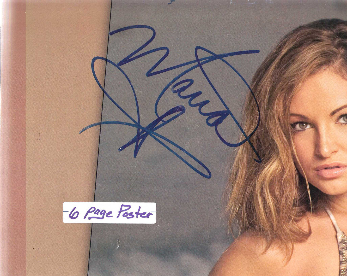 AM330 Maria Kanellis Autographed vintage Wrestling Magazine Poster w/COA