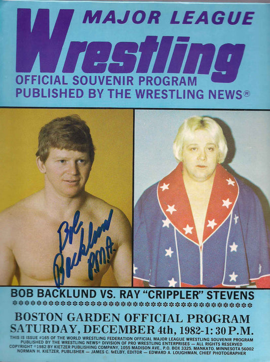 AM454 Bob Backlund Autographed Vintage Wrestling Magazine w/COA