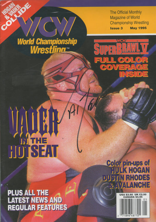 AM502 Vader ( Deceased ) Autographed Vintage Wrestling Magazine w/COA