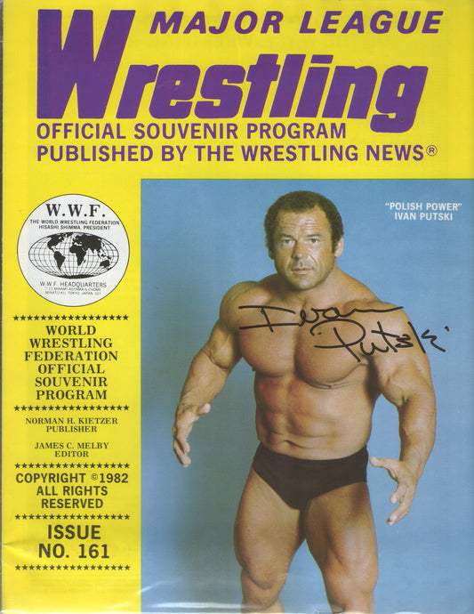 AM517 Polish Power Ivan Putski Autographed Vintage Wrestling Magazine w/COA