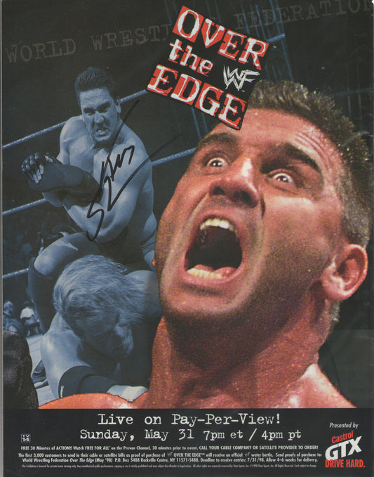 AM544 Ken Shamrock Autographed Vintage Wrestling Magazine w/COA