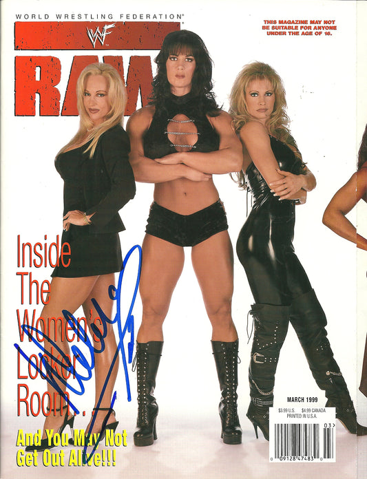 AM580 Debra McMichael Autographed Vintage Wrestling Magazine Poster w/COA