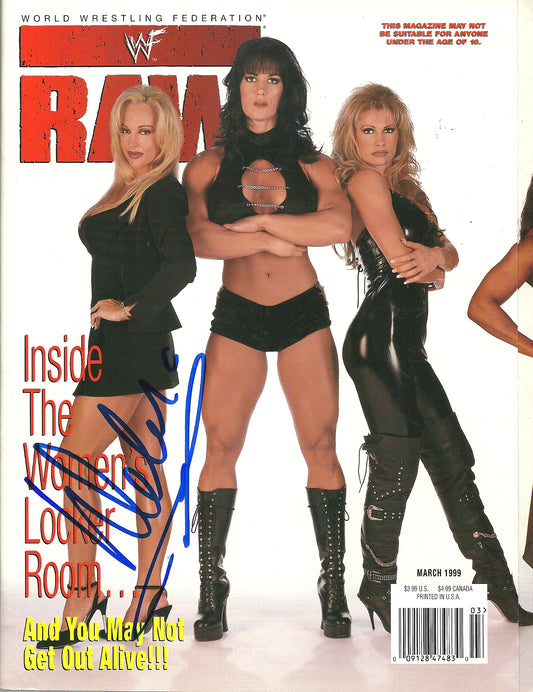 AM582 Terri Runnels Debra McMichael Autographed Vintage Wrestling Magazine w/COA