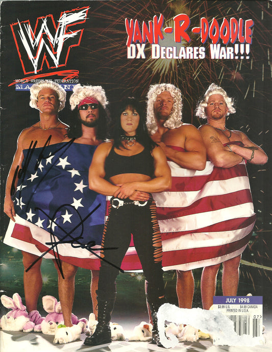 AM590 X-PAC Billy Gunn Autographed Vintage Wrestling Magazine w/COA