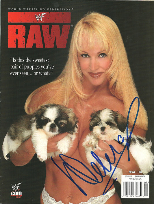 AM593 Debra McMichael Autographed Vintage Wrestling Magazine w/COA