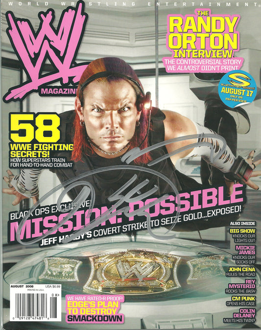 AM639 Jeff Hardy VERY RARE Vintage Wrestling Magazine w/COA